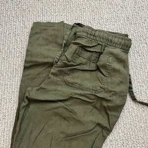 Olive Green Casual Pants